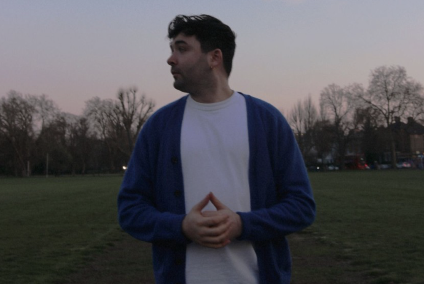 Oscar Blue looking to the left